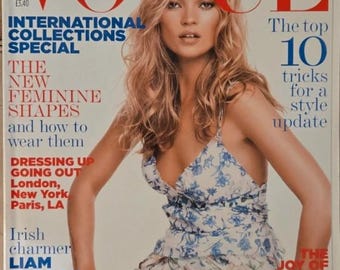 British Vintage Vogue Supermodel March 2005 Kate Moss by Patrick Demarchelier