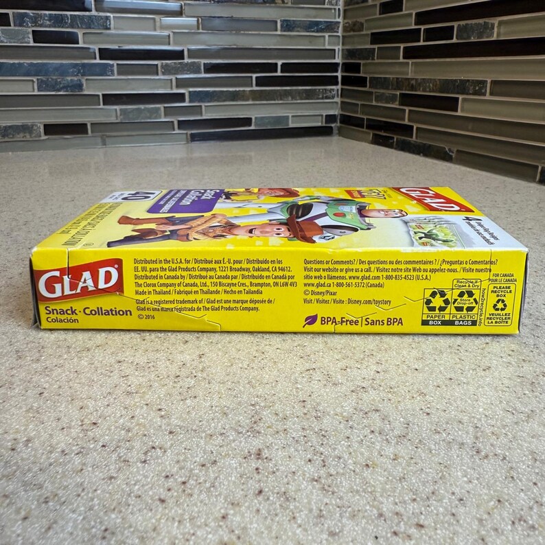 NEW Glad Disney Pixar Toy Story Snack Zipper Bags 40 Count Buzz Woody Jessie Rex image 5