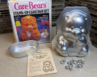 Vintage 1984 Wilton Care Bears Stand-Up Cake Pan in Original Box Complete Set
