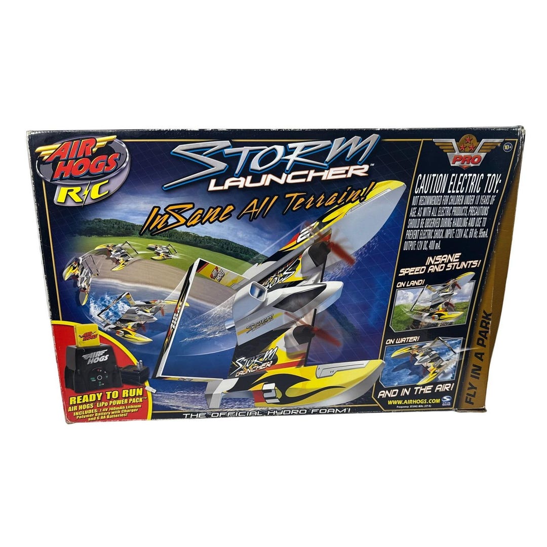 NEW Air Hogs RC Spinmaster Storm Launcher All Terrain Hydro Foam Remote ...