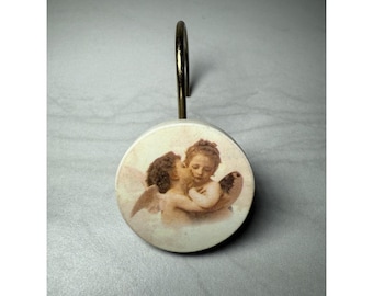 Vintage Cherub Angel Shower Curtain Hooks - Set Of 12