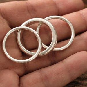 Minimalist Silver Dome Rings Set of 3, Stackable Rings, Handmade Jewelry Gift