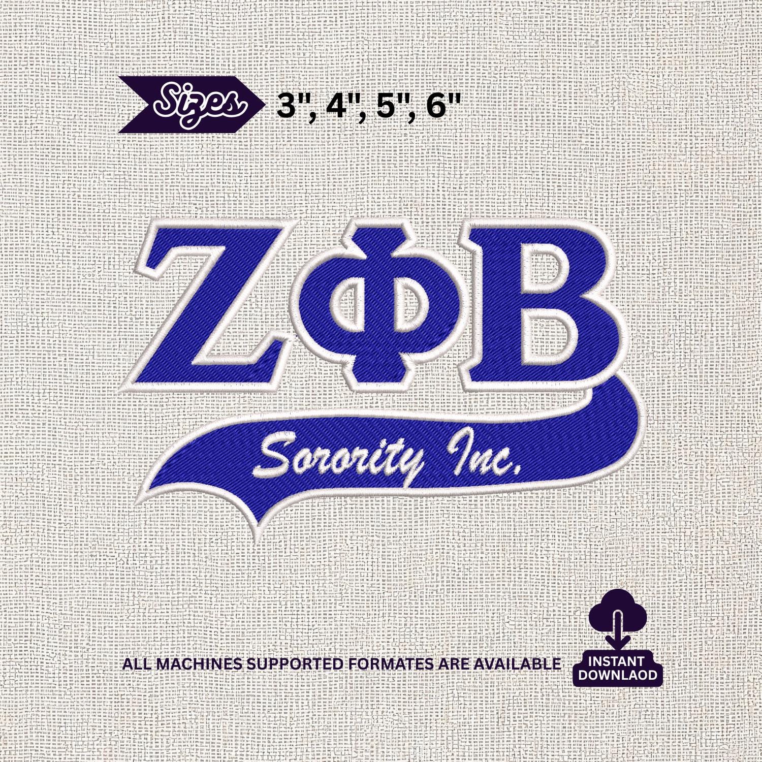 Zeta Sorority Logo Pattern, ZPB Greek Letters, Sisterhood Apparel ...