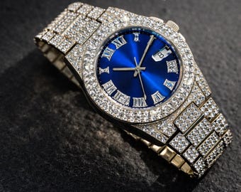 Premium Iced-Out Men’s Watch – Luxury Diamond Style
