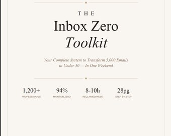 Inbox Zero Toolkit | Email Organization System | Productivity Planner ...