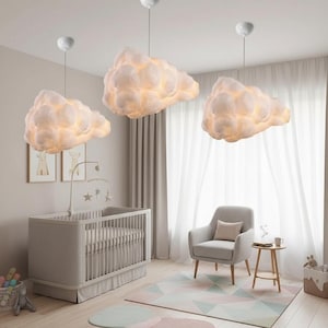 Dreamy Cloud Pendant Light, White Floating Chandelier, Modern Ceiling Lamp