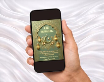 Digital Eid Mubarak Cards - Islamic Greeting Card Set, Instant Digital Download