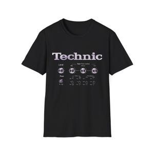 Camiseta con diagrama de perillas de casete vintage de Technic Level /