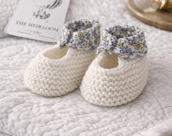 Handknit Baby Booties – Fine Australian Merino – Made to Order – Heirloom Newborn Gift