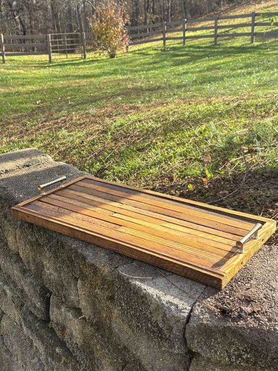 tobacco slats Reclaimed 1900s Tobacco Stick Serving Tray