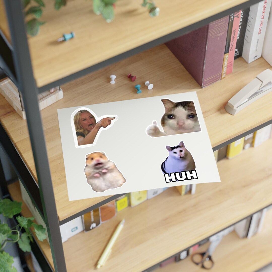 Cat Sticker Reacction Meme Cats Sticker Sheet | Memes, Reaction Stickers - Etsy