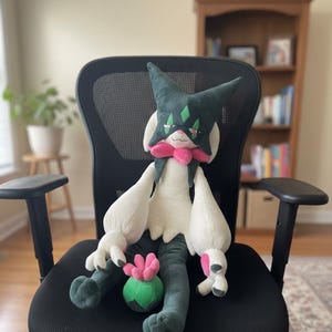 Peluche Meowscarada de 80 cm, gato grande y suave inspirado en el anime, coleccionable.