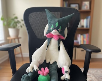 Meowscarada 80cm Plush Toy, Large Soft Anime-Inspired Cat Character Collectible