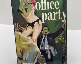 Office Party, Naughty Girl Notebook, Small, notebooks, journals, pulp paperbacks, vintage books, pulp fiction art