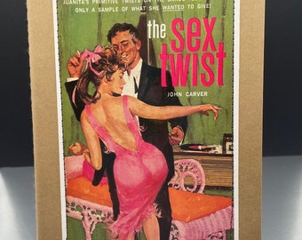 The Sex Twist, Naughty Girl Notebook, Large, notebooks, journals, pulp paperbacks, vintage books, pulp fiction art