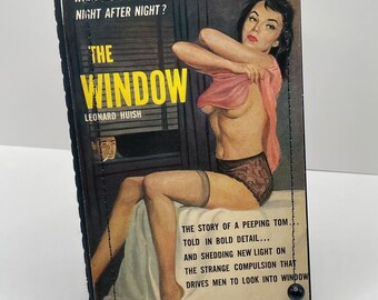 The Window, Naughty Girl Notebook, Small, notebooks, journals, pulp paperbacks, vintage books, pulp fiction art