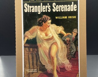 Strangler’s Serenade, Naughty Girl Notebook, Large, notebooks, journals, pulp paperbacks, vintage books, pulp fiction art