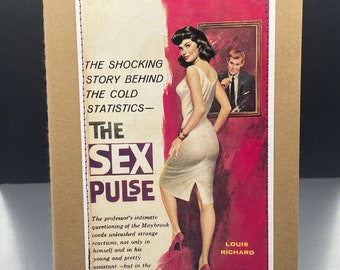 The Sex Pulse, Naughty Girl Notebook, Large, notebooks, journals, pulp paperbacks, vintage books, pulp fiction art