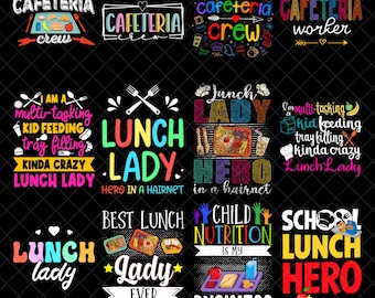 Cafeteria Tray Png Bundle, Cafeteria Squad Png, Cafeteria Sublimation Design, Cafeteria Worker Crew Gift, Lunch Lady Gift, School Cafeteria
