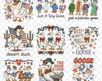 4th Of July Goose PNG, Funny 4th of July Png, Retro Patriotic Fourth of July Png, Cute American Goose Shirt , America Png, Sublimation File