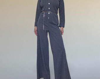 70-tals jumpsuit med vida ben, storlek M/L