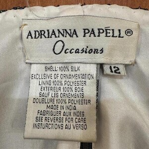 90 Adrianna Papell silk beaded top Sz. 12 image 3