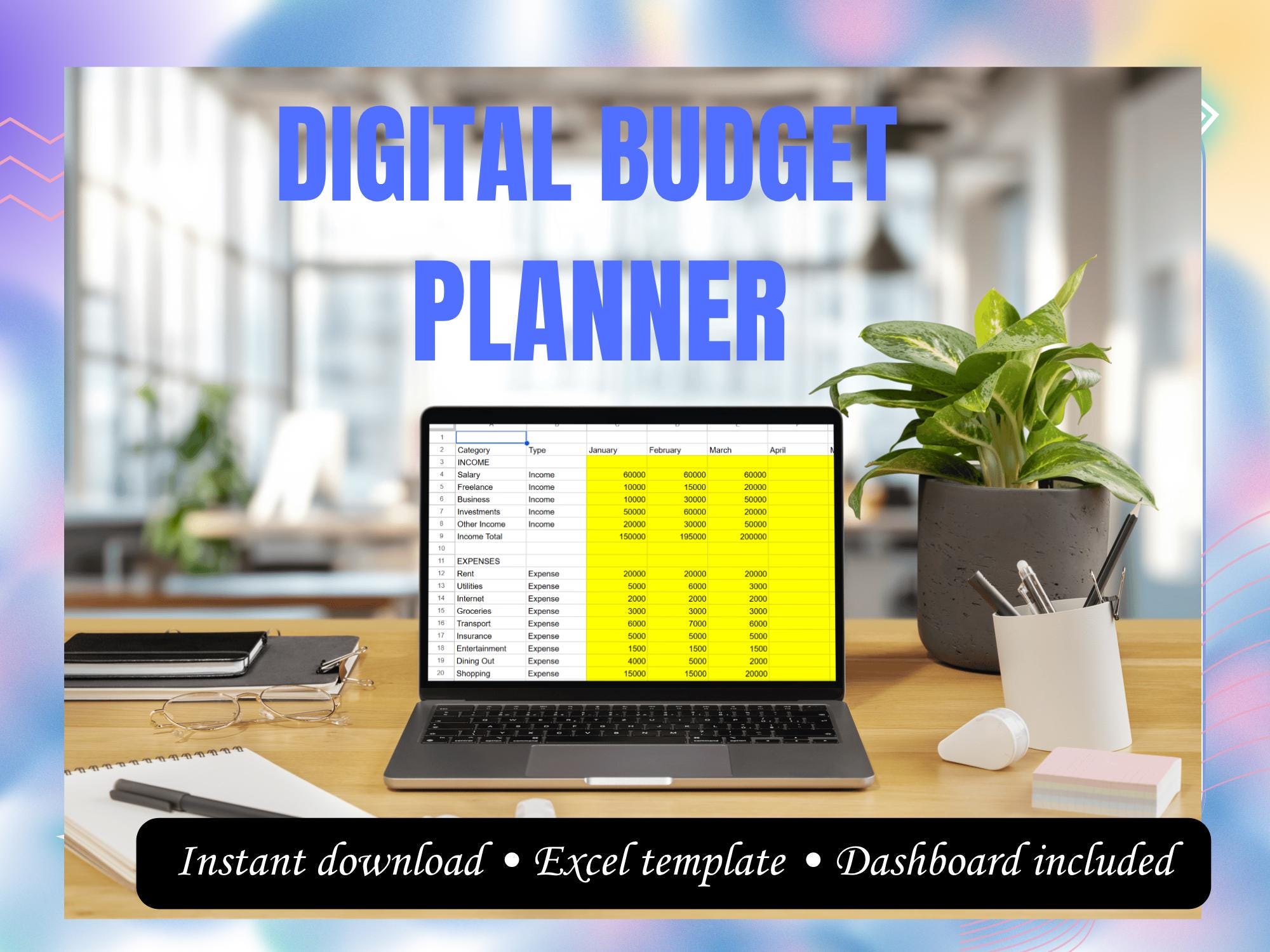 2026 Solo Minimal Budget Spreadsheet - Excel Template - Etsy