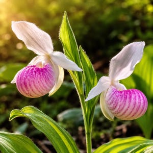 Showy Lady’s Slipper Orchid Cypripedium Reginae 10 Seeds Rare Hardy Perennial Garden Flower
