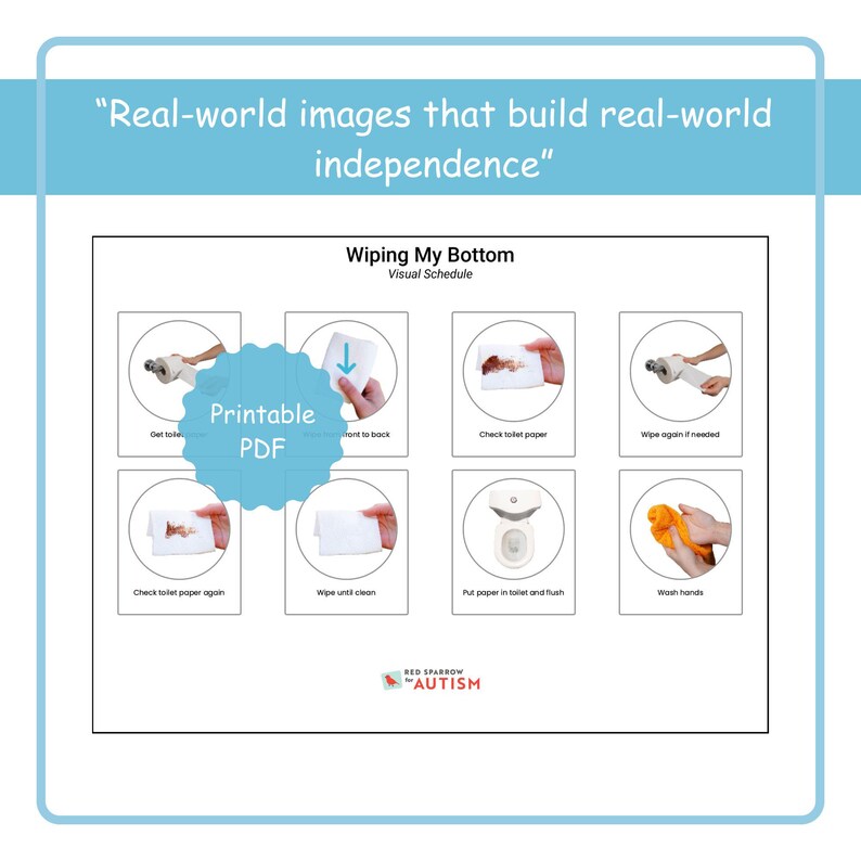 Wiping My Bottom Visual Schedule Bundle – Daily Living Skills for ...
