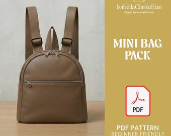 Mini Backpack PDF Sewing Pattern | Beginner Friendly Cosmetic Case ...