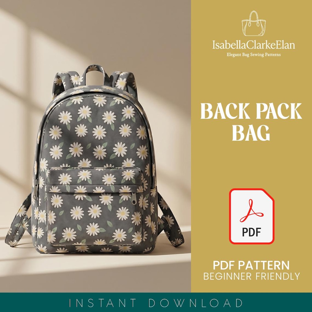 Backpack Sewing Pattern | Bag Pattern | Beginner Pattern | Easy ...