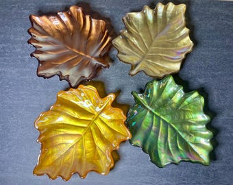 Vintage Turkish Arda Glass Leaf Side  Plate