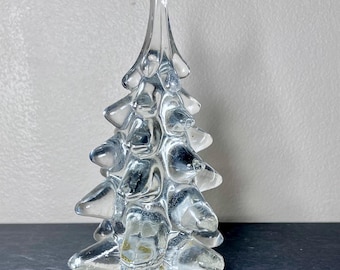Vintage Clear Glass Christmas Tree