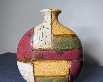 Vintage Ceramic Patchwork Fish Design