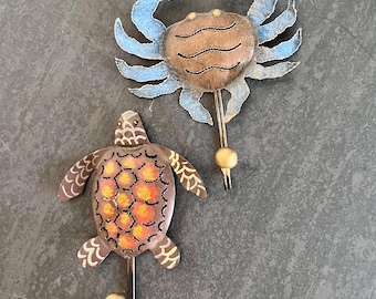 Sea Turtle & Crab Wall Hook