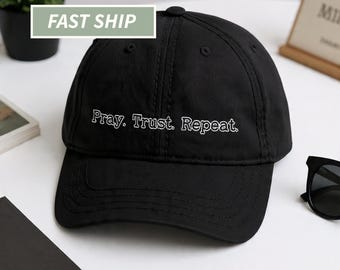 Christian Hats for women, distressed caps with text, Christian Bible Verse gift, Jesus hat