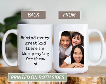 Personalized Photo Mug, Mom & Kids Custom Coffee Cup, 1st Mother's Day Gift M-33