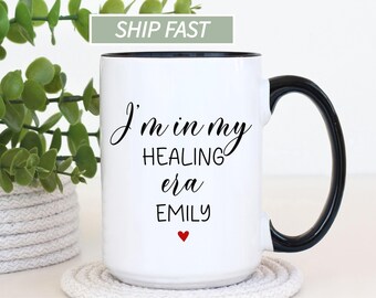 Personalized Healing Era Mug, Custom Name Coffee Cup, Divorce Widow Gift