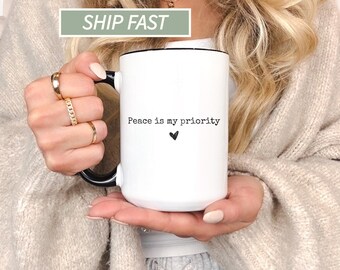 Inspirational Quote Mug, Motivational Ceramic Coffee Cup, Bithday Gift for Her