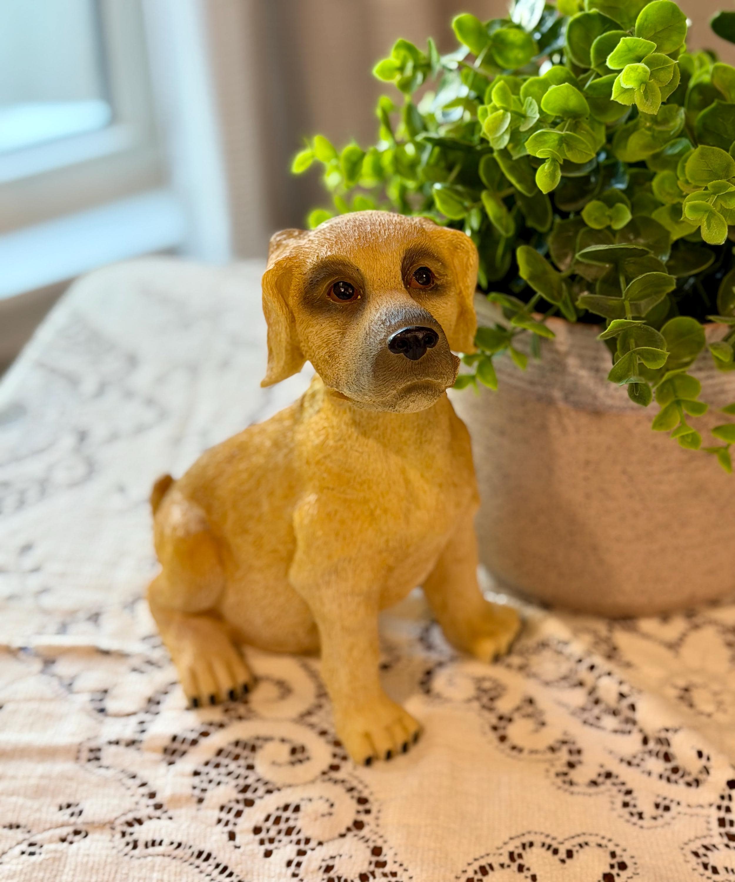 Vintage Yellow Labrador Figurine - Etsy