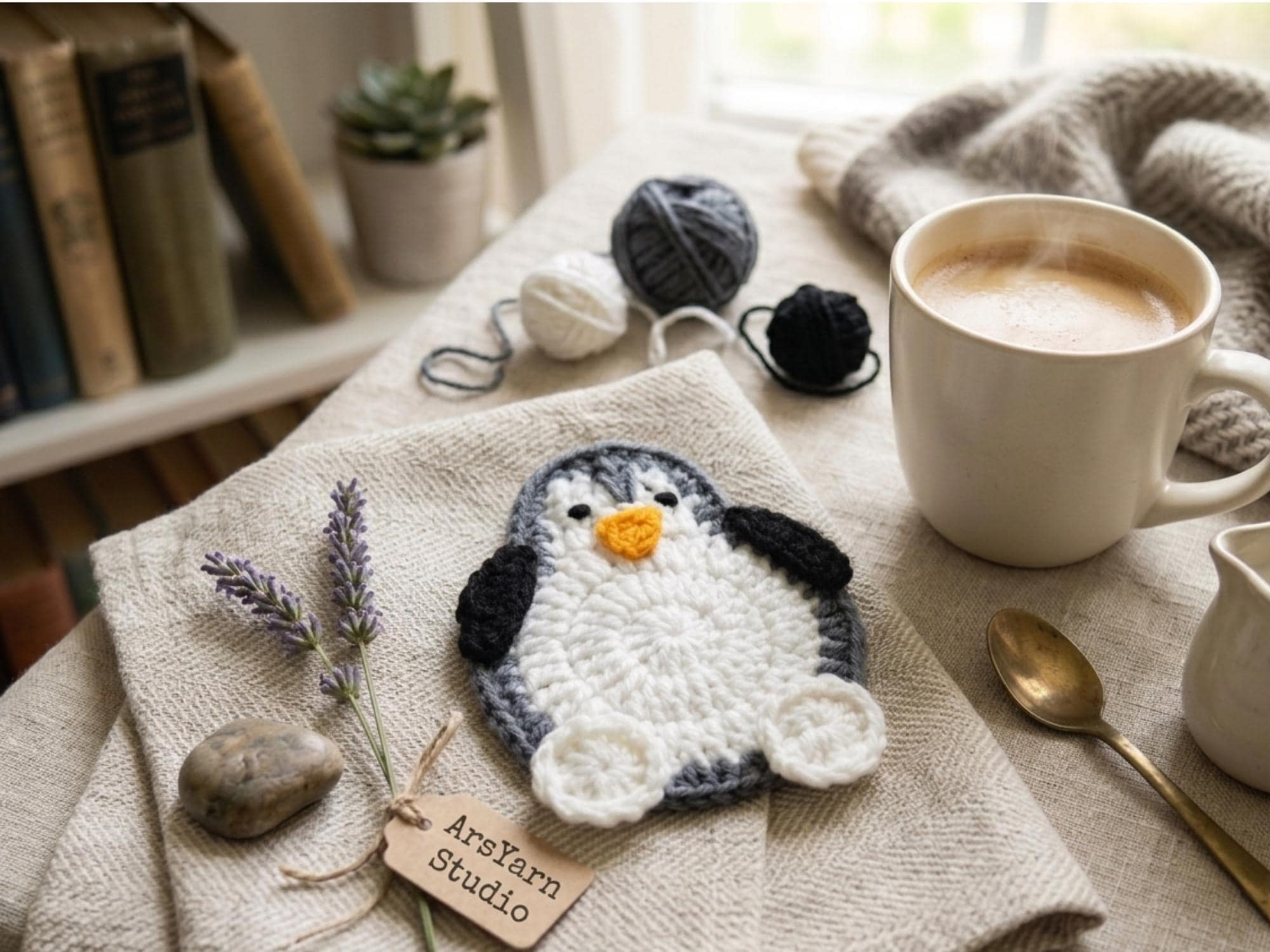 39 Crochet Penguin Patterns, Amigurumi, Blankets, and Keychains 16 New Crochet Penguin Coaster Cute Winter Bird Mug Rug