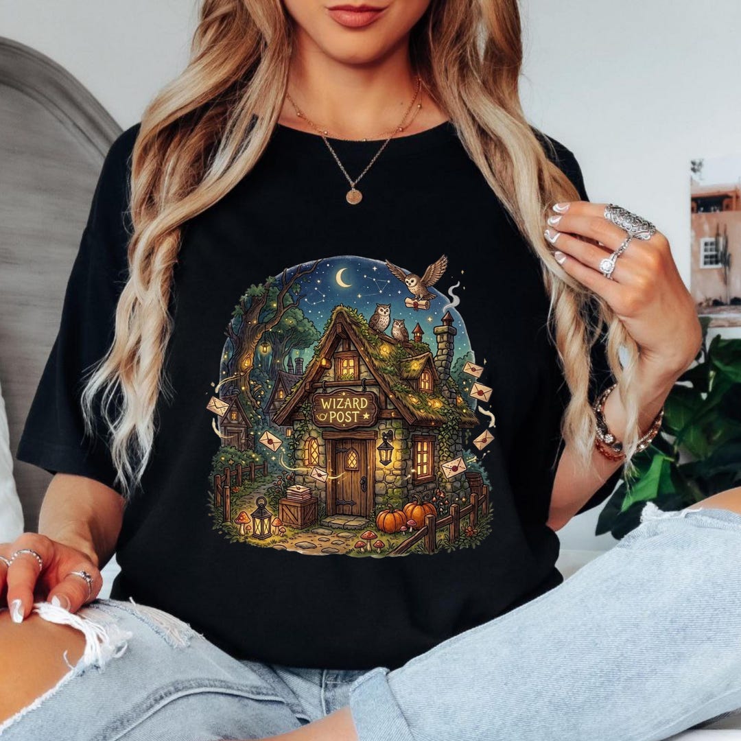 Wizardcore Pfp Wizard Post Owl Shirt, Magical Mail Fantasy Academy, Cottage Witchcore ...