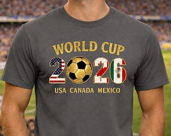 2026 FIFA World Cup Family Matching Shirt, USA Canada Mexico Soccer Tee, Vintage Football Fan Gift, Football Supporter Shirt