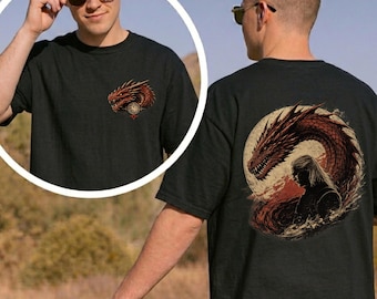 House of the Dragon Merch, Caraxes Shirt, Daemon Targaryen Tee, Blood Wyrm Back Print, Minimal Front Logo