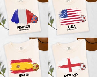 World Cup 2026 Soccer Fan Shirt, National Flag Football Tee, Usa Canada Mexico