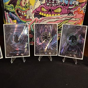 TCG - Phyrexian Basic Lands - Oil Slick Foil - Proxies