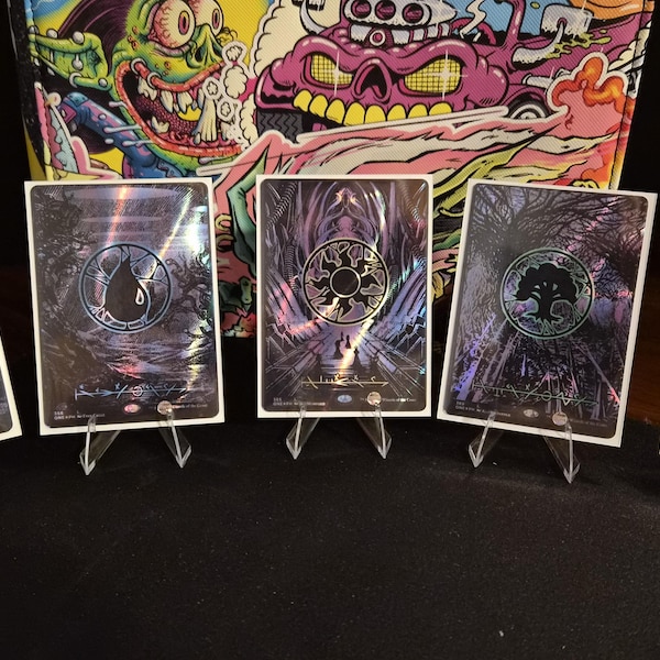 TCG - Phyrexian Basic Lands - Oil Slick Foil - Proxies