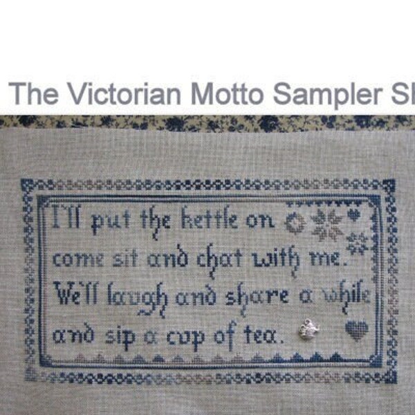 I'll put the kettle on, come sit and chat with me cross stitch chart