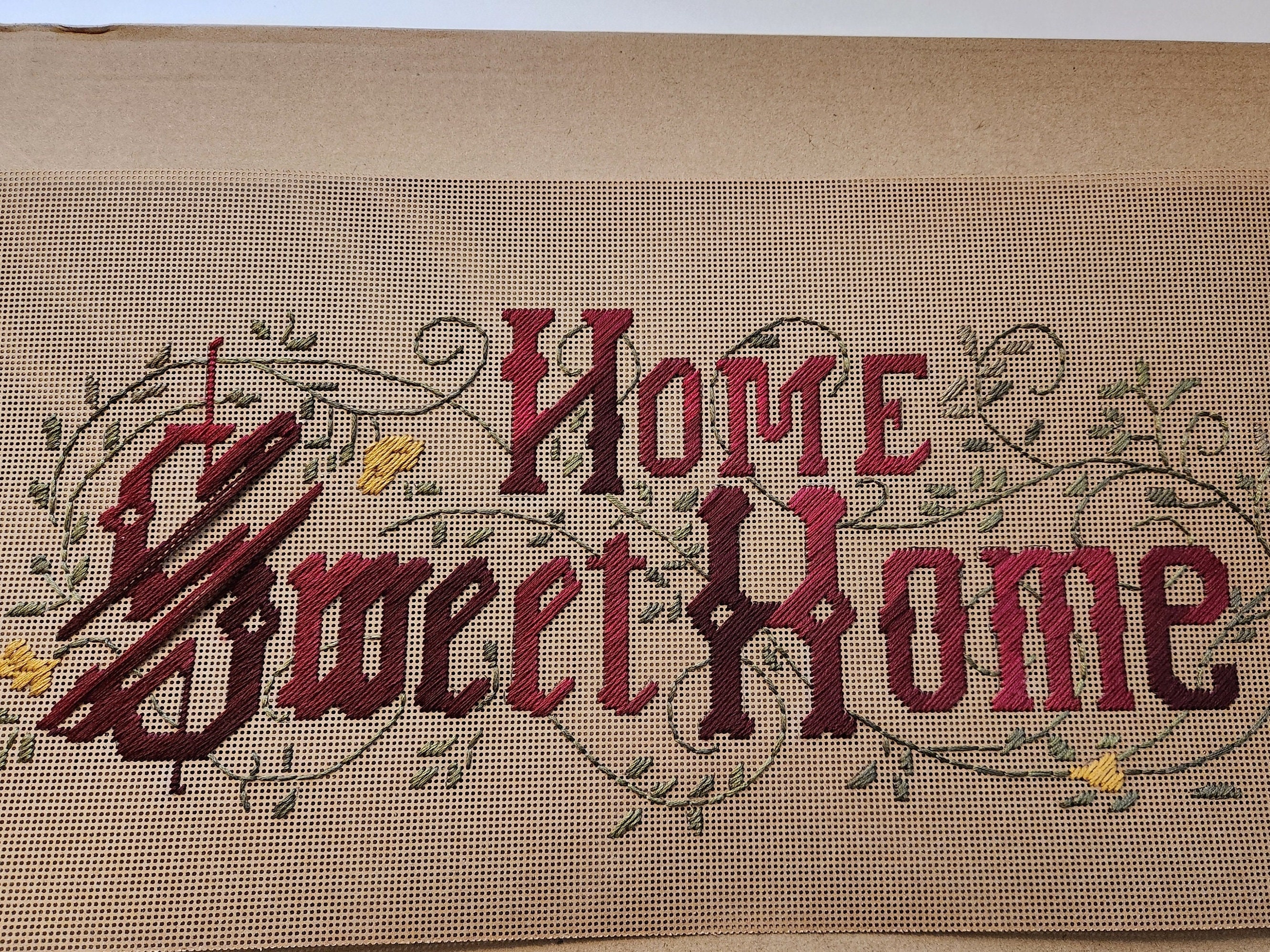 妻の手作り作品 タペストリー(HOME SWEET.HOME )