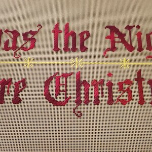 Twas the Night Before Christmas  KIT TO STITCH, Motto sampler 9x18" Antique  Style